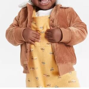 First Impressions Baby Boys Knit Corduroy Jacket With Faux-Sherpa Collar 0-3m